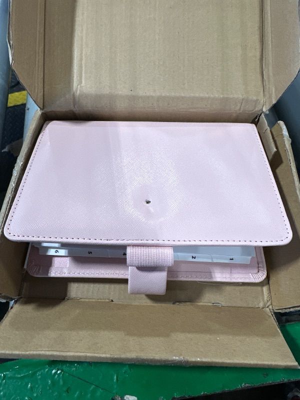 Photo 1 of **BOTTON MISSING TO FULLY CLOSE THE ORGANIZER** Filofax Saffiano Organizer, Personal Size, Blush - Cross-Grain, Leather-Look, Six Rings, Week-to-View Calendar Diary, Multilingual, 2025 (C022698-25)