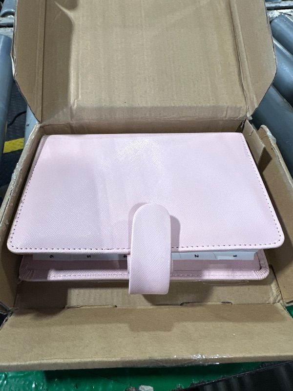 Photo 1 of **BOTTON MISSING TO FULLY CLOSE THE ORGANIZER** Filofax Saffiano Organizer, Personal Size, Blush - Cross-Grain, Leather-Look, Six Rings, Week-to-View Calendar Diary, Multilingual, 2025 (C022698-25)