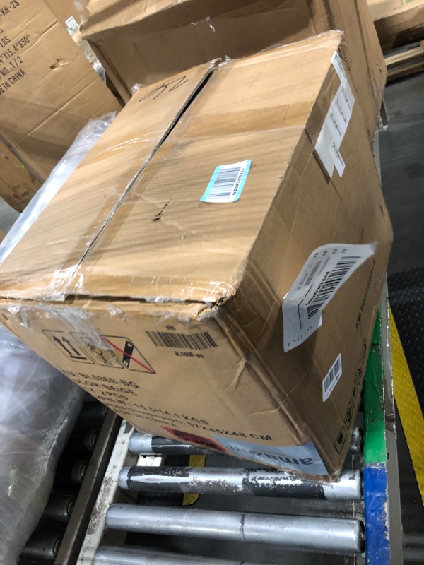 Photo 1 of ***Missing Hardware - Sold as Parts*** Shintenchi Bar Stools Set of 2 Modern Swivel Bar Chairs, Counter Height Faux Leather Metal Barstools, Upholstered Island Chairs with Back and Footrest, Beige