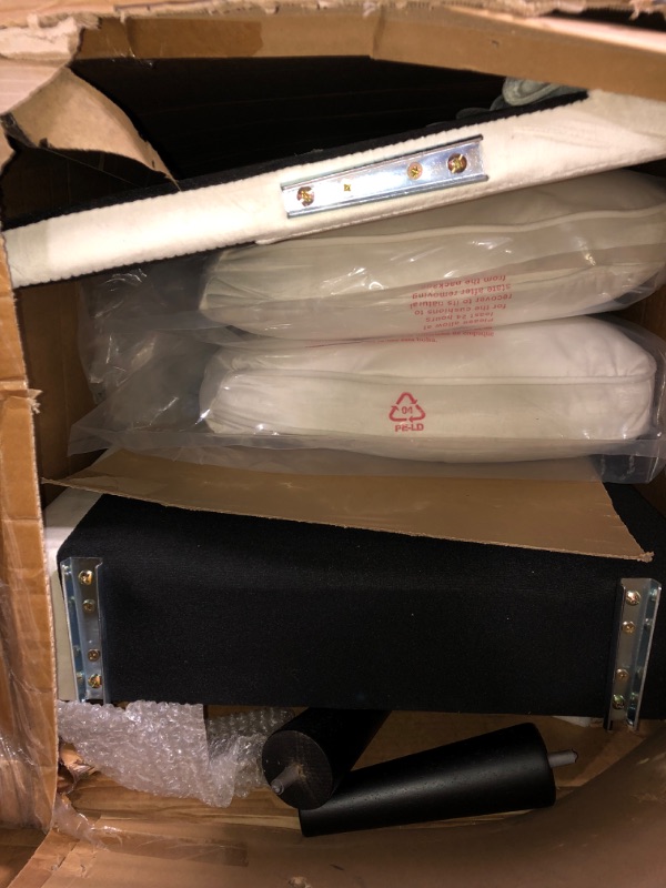 Photo 1 of ***MINOR DAMAGED**SOME PIECES ARE DIRTY**Welzona Sectional Couches for Living Room, 83" Velvet Modern 3 Seater Sofa, L Shaped Couch with Ottoman, Small Sectional Couch Sofas for Living Room, Bedroom, Apartment, Office, Beige Sofa
***Partial Set**