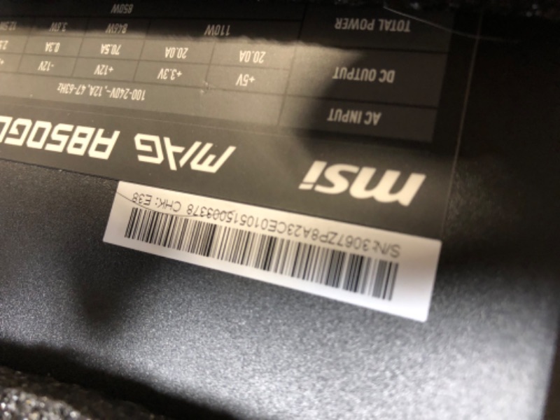 Photo 1 of ***parts only***********MSI MAG A850GL PCIE 5.1 & ATX 3.1 Gaming Power Supply - Full Modular - 80 Plus Gold Certified 850W - Compact Size - ATX PSU - 10 Year Warranty