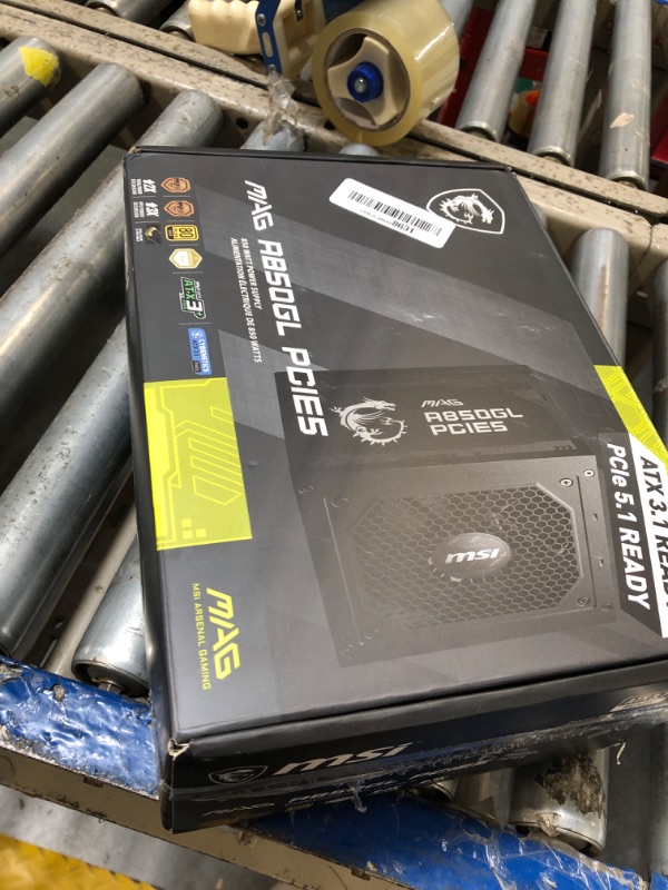 Photo 1 of ***parts only***********MSI MAG A850GL PCIE 5.1 & ATX 3.1 Gaming Power Supply - Full Modular - 80 Plus Gold Certified 850W - Compact Size - ATX PSU - 10 Year Warranty
