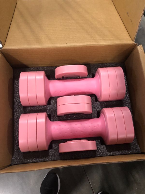 Photo 1 of ***USED**Zempox Adjustable Dumbbell Set of 2, 4 in 1 Free Weights Dumbbells Set for Women, Hand Weights for Women at Home, Each 2lb 3lb 4lb 5lb with TPU Soft Rubber Handle for Home Gym Exercise Training