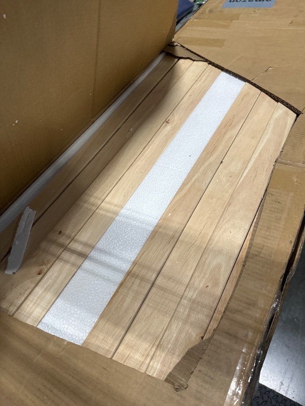 Photo 1 of Full Size Floor Bed with Slats and Center Support Bar, Full Size Floor Bed with Fence and Door, Natural