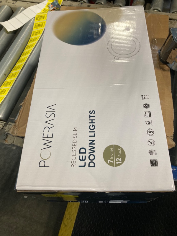 Photo 1 of 12 Pack Recessed Lighting 7 Inch with Junction Box, 5CCT 7 Inch LED Recessed Lights Dimmable 2700K/3000K/4000K/5000K/6000K, 16W 1300lm Ultra Thin Recessed Lighting - ETL and Energy Star Certified