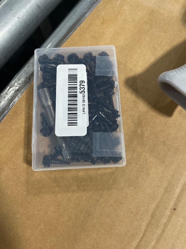 Photo 1 of #12 x 3/4" Hex Washer Head Self Drilling Screws, 410 Stainless Steel Self Tapping Sheet Metal Screws, Black Finish, 50 PCS