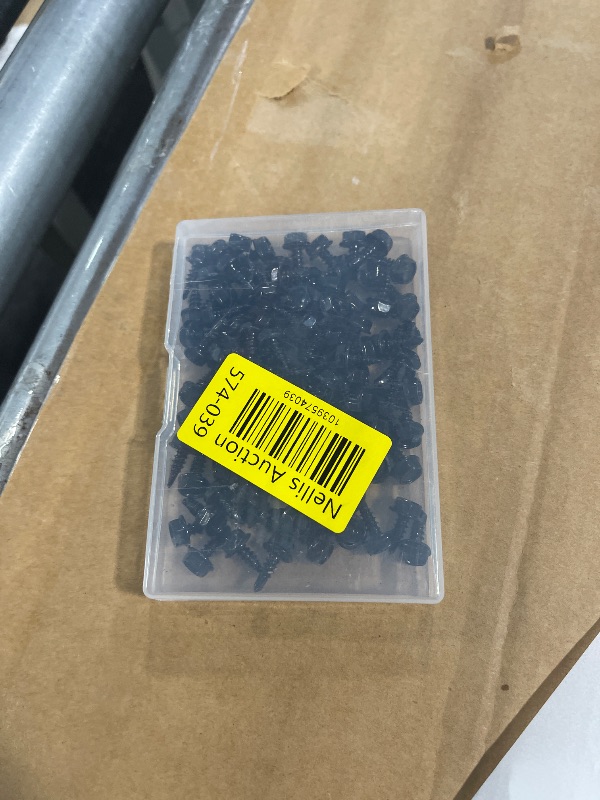 Photo 1 of #10 x 1/2" (1/2" to 3" Available) Hex Washer Head Self Drilling Sheet Metal Screws with Drill Point, Stainless Steel 410, Black Oxide, 100 PCS