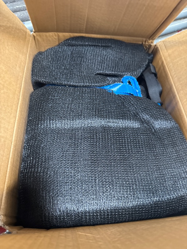 Photo 1 of 14FT Trampoline Replacement Safety Enclosure Net for 6 Straight Poles Round Frame Trampolines, Breathable and Weather-Resistant Trampoline Net with Adjustable Straps (Net Only) Blue