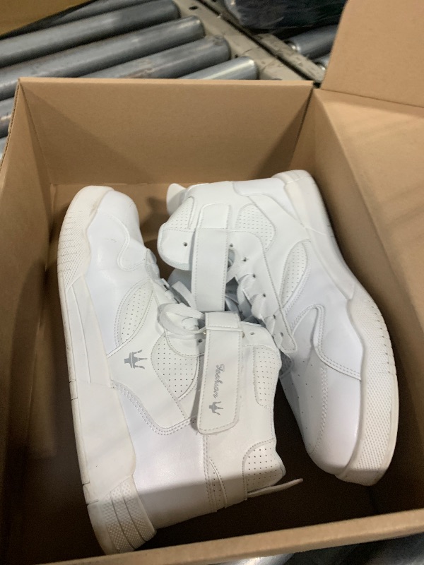Photo 1 of ** DIRTY** ZUU Men's Fashion High Top Leather Street Sneakers Sports Casual Shoes (10.5, White)