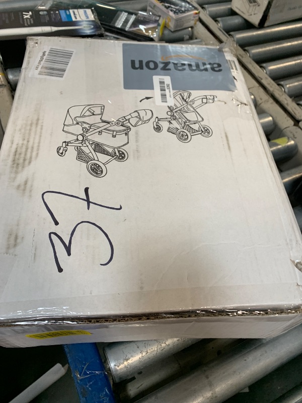 Photo 1 of ***MISSING WHEEL***
Fash N Kolor | Foldable Pram for Baby Doll with Flower Design with Swiveling Wheel Adjustable Handle Bassinet Stroller with Baby Doll, Convertible Seat, and Basket, and Free Carriage Bag