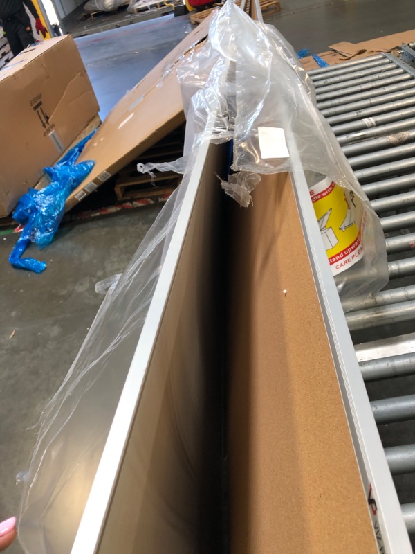 Photo 1 of ***DENTED**VIZ-PRO Cork Notice Board Bulletin Board, 96 X 48 Inches, Pack of 2, Silver Aluminium Frame