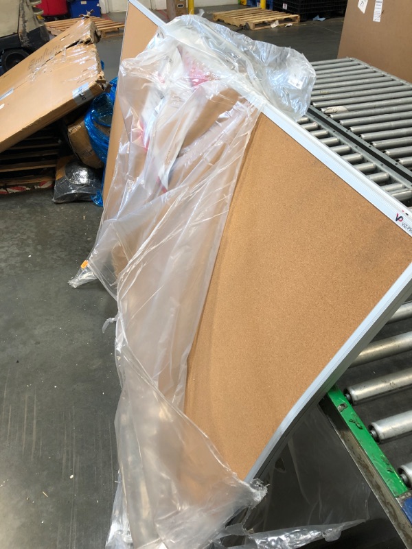 Photo 1 of ***DENTED**VIZ-PRO Cork Notice Board Bulletin Board, 96 X 48 Inches, Pack of 2, Silver Aluminium Frame