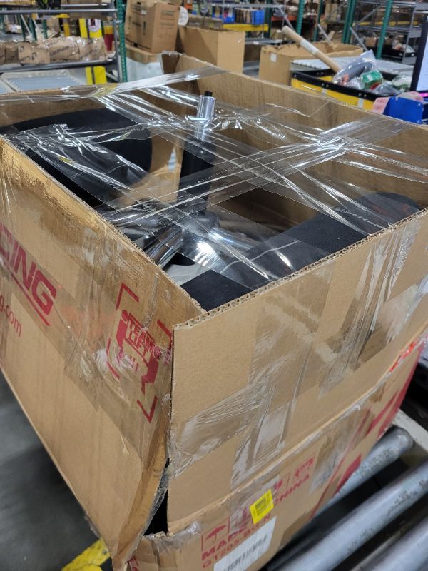 Photo 1 of ***MISSING HARDWARE***GTRACING Gaming Chair,Office Chair with Pocket Spring Lumbar Support, Ergonomic Comfortable Wide Office Desk Computer Chair with Outward Fixed Soft Armrests and Footrest (Fabric, Black & Gray)