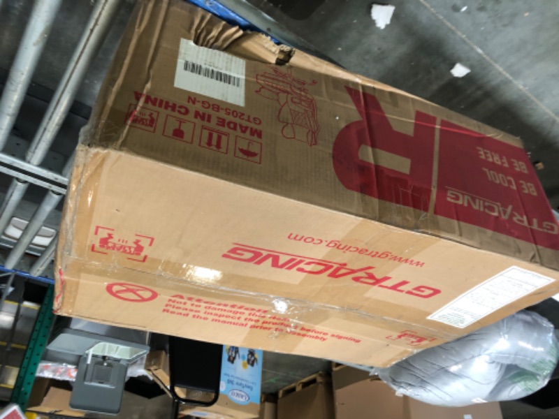 Photo 1 of ***MISSING HARDWARE***GTRACING Gaming Chair,Office Chair with Pocket Spring Lumbar Support, Ergonomic Comfortable Wide Office Desk Computer Chair with Outward Fixed Soft Armrests and Footrest (Fabric, Black & Gray)