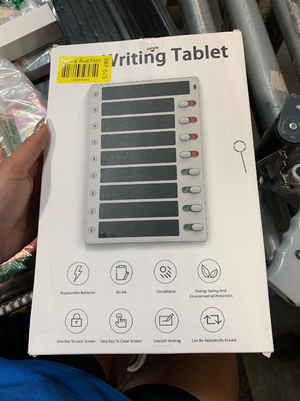 Photo 1 of **MISSING STYLUS PEN** Autonomier 1Pack LCD Writing Tablet Magnetic Chore Chart for Kids, 10.3"X7.1" One-Click Clear Digital Rewritable Board for Fridge with 8 Sliders and Magnetic Pen, to Do List ADHD Tool