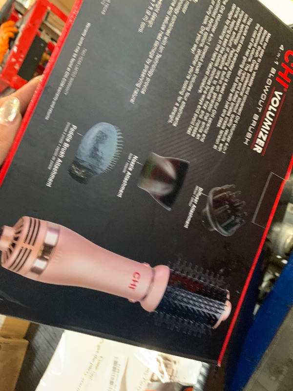 Photo 1 of ***ATTACHMENT MISSING***CHI Volumizer 4-in-1 Blowout Brush, Hair Dryer for Smooth, Silky & Shiny Hair, Four Interchangeable Attachments for Versatile Styling, Rose Gold