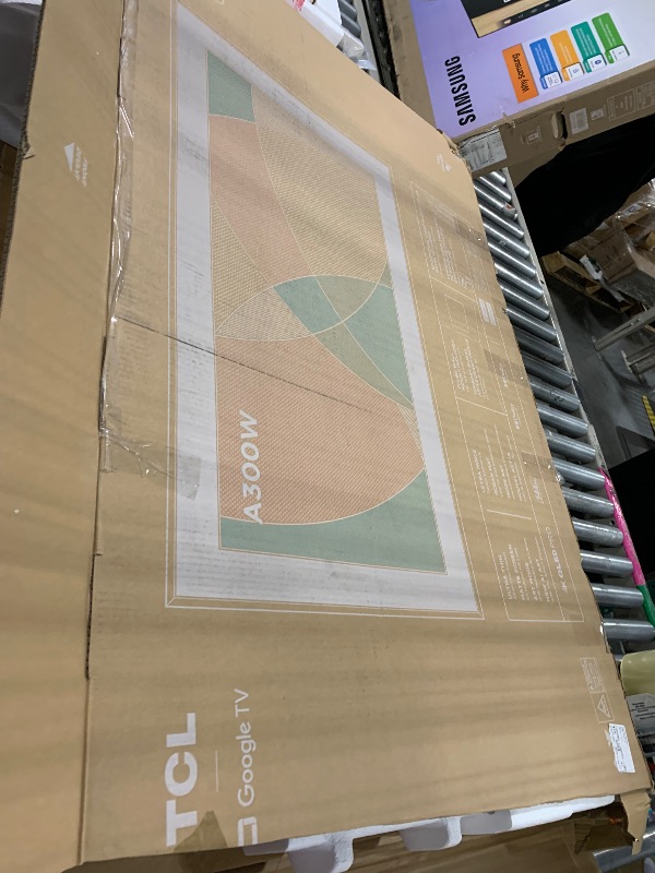 Photo 1 of  ******* VERY USED *******TCL 55-Inch Class NXTVISION Series QLED 4K UHD Google Smart TV Canvas Style Art Frame TV - QLED, 120hz, Matte Anti-Glare Screen, Free Bezel and Frame, Atmos, Free Art Included (55A300W, 2024 Model)