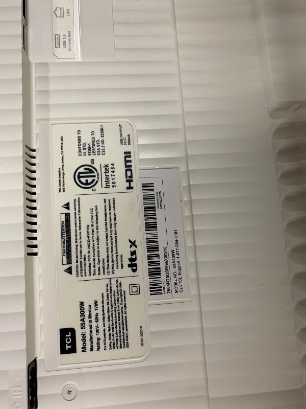 Photo 1 of  ******* VERY USED *******TCL 55-Inch Class NXTVISION Series QLED 4K UHD Google Smart TV Canvas Style Art Frame TV - QLED, 120hz, Matte Anti-Glare Screen, Free Bezel and Frame, Atmos, Free Art Included (55A300W, 2024 Model)