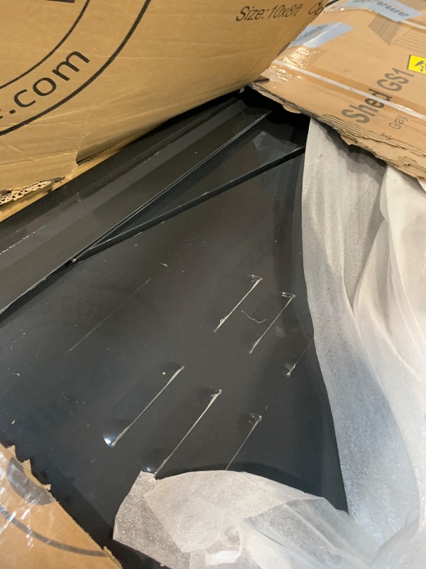 Photo 1 of ** VERY USED MISSING PARTS*** GarveeLife 8 X 10 Ft Outdoor Storage Shed, Spacious Garden Tool Sheds with Lockable Door (Lock Not Included) and Vent, Durable Metal Patio Shed for Garden, Backyard, Lawn Mower Storage, Gray