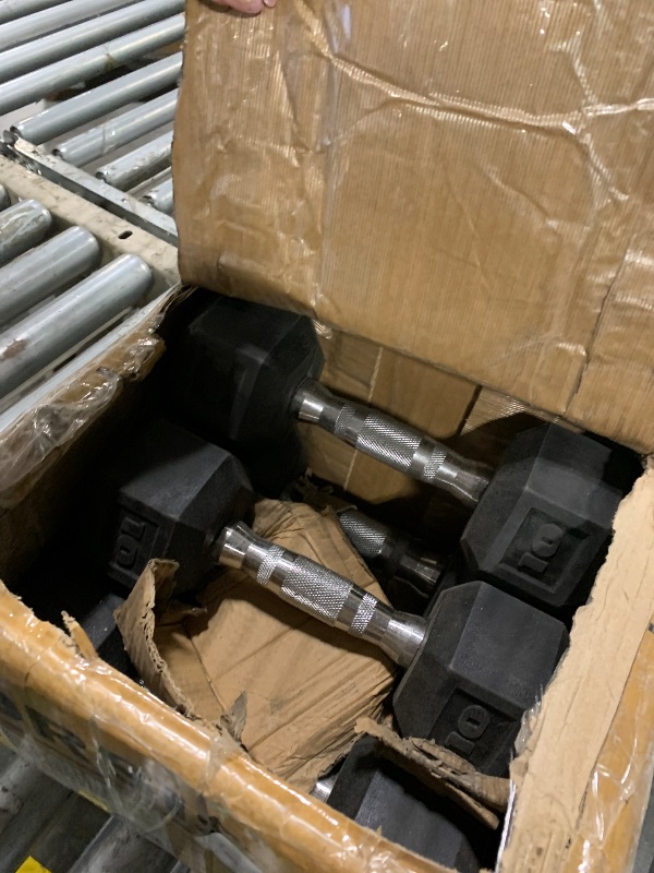 Photo 1 of  **1 SET OF 10LBS. AND 1 SET OF 15LBS.** Barbell Coated Dumbbell Weight | Pairs & Sets