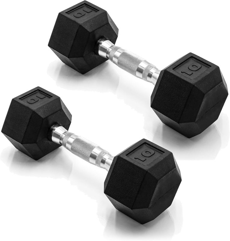 Photo 1 of  **1 SET OF 10LBS. AND 1 SET OF 15LBS.** Barbell Coated Dumbbell Weight | Pairs & Sets
