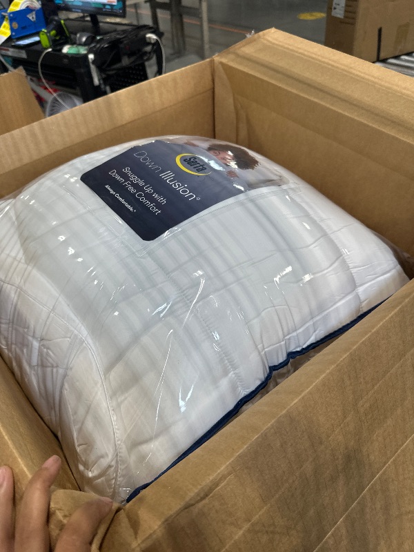 Photo 1 of ***UNBKNOWN SIZE***SERTA Down Illusion Soft Hypoallergenic 2 inch Pillowtop Simple Fit Mattress Topper, White
