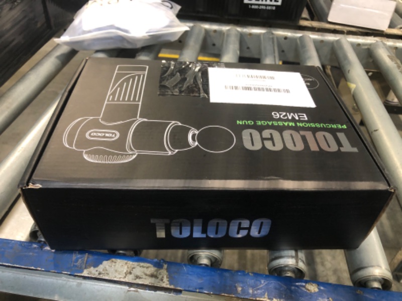 Photo 1 of *** very used*** only the gun on it*** accessories missing*** TOLOCO Massage Gun, Deep Tissue Back Massage for Athletes for Pain Relief, Percussion Massager with 10 Massages Heads & Silent Brushless Motor, Gifts for Fathers Day, Black