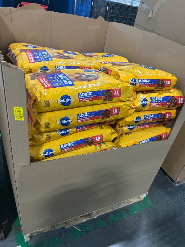 Photo 1 of **COMPLETE PALLET; FINAL SALE/NO RETURN*** Pedigree Complete Nutrition Adult Dry Dog Food, Grilled Steak & Vegetable Flavor, 18 lb. Bag