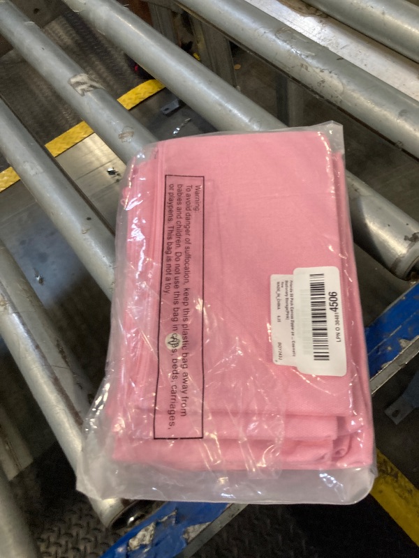 Photo 1 of *****5 ONLY***** Frienda 50 Pack Canvas Zipper pencil Pouch Bulk Blank DIY Craft Bag canvas makeup Pouch Multipurpose Toiletry Tote Bag for Makeup Travel Cosmetic Stationary Storage(Pink)