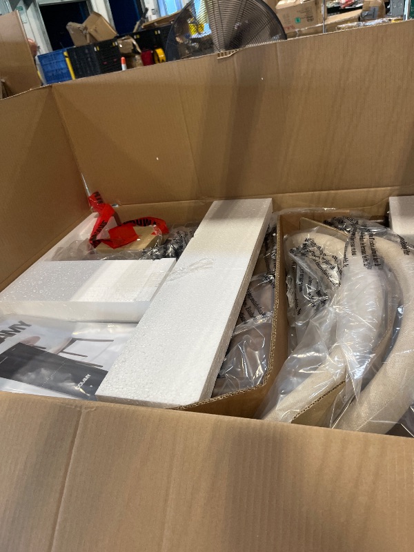 Photo 1 of **ONLY 2 CHAIRS** COLAMY Wooden Dining Chairs Set of 6, Modern Upholstered Fabric Dining Room Chair, Farmhouse Kitchen Side Chairs with Foot Pegs, Beige