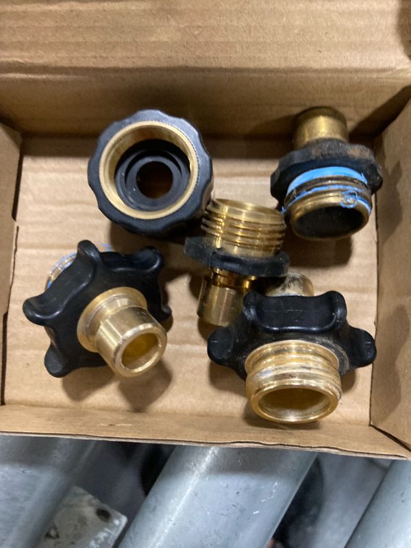 Photo 1 of ****USED***FINEST+ Garden Hose Quick Connector, Solid Brass 3/4 Inch Thread Fitting No-Leak Water Hose Female and Male Easy Connect (6 Sets),