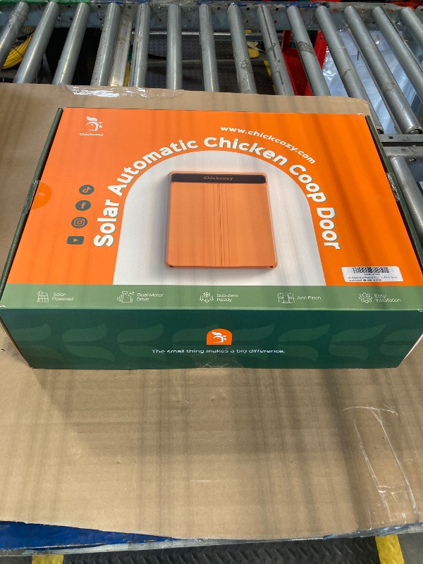 Photo 1 of ** USE FOR PARTS**
Chickcozy Solar-Powered Automatic Chicken Coop Door, Dual Motor Chicken Coop Door with Light Sensor, Timer & Manual Mode, Automatic Coop Door with Dual Anti-Pinch System, Weatherproof