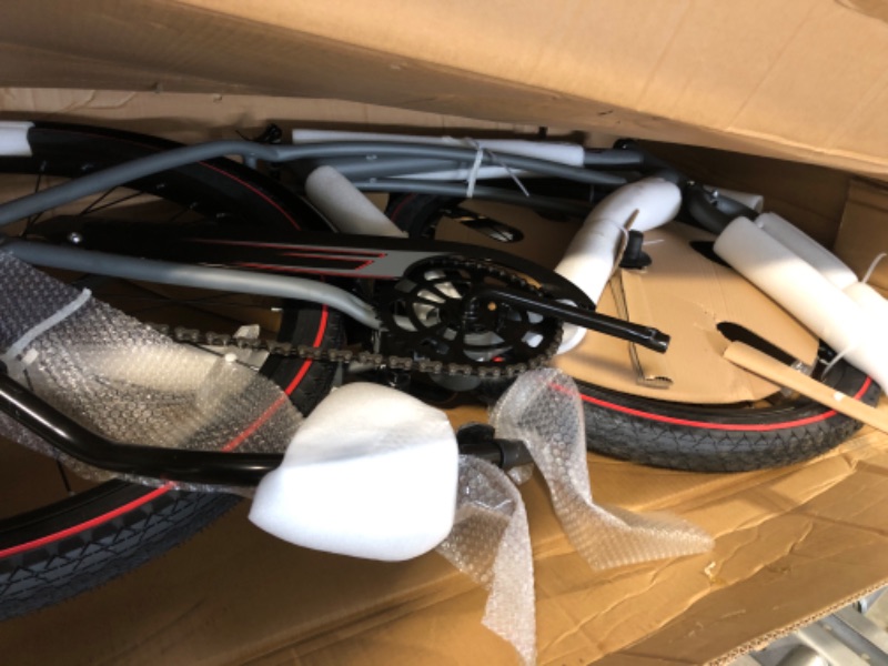 Photo 1 of ***MISSING PEDALS***
Huffy Fairmont 26" Cruiser Bike Mens, Matte Gray Frame, Comfort Padded Saddle, Ergonomic Design, Anti-Spray Fenders, Quick Connect Build 