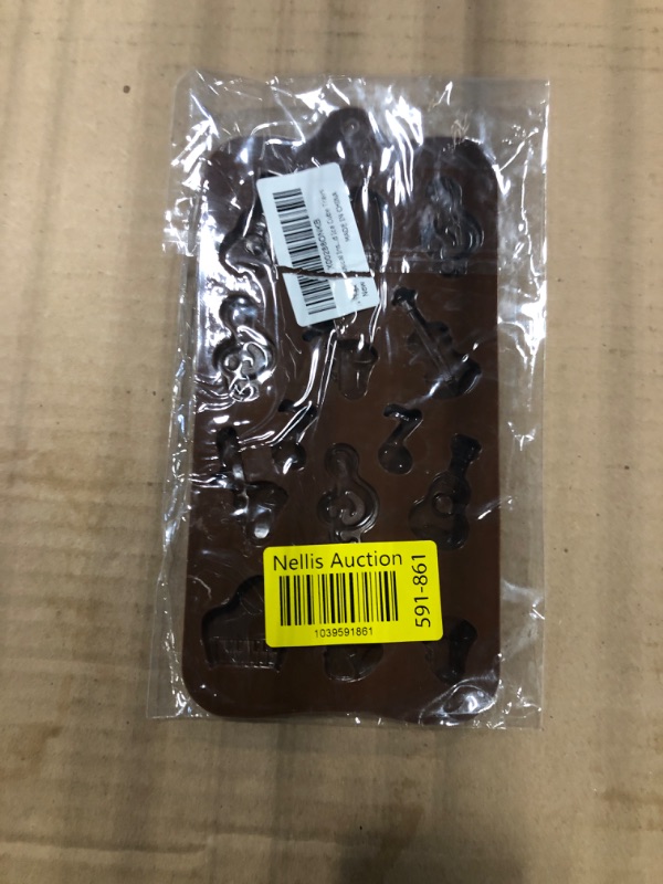 Photo 1 of ****** ONLY 1 ****  2Pcs Musical Instrument Silicone Chocolate Mold Music Note Bass Guitar Piano Saxophone Shape Candy Mini Soap Crayon Melt Mould Ice Cube Trays