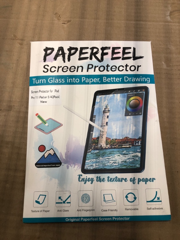 Photo 1 of [2 Pack]Paperfeel Screen Protector for iPad Air 4 (10.9 inch,2020 Model) & iPad Pro 11 (2020 & 2018 Models), Absone Paperfeel Matte PET Film for Drawing/High Touch Sensitivity/No Glare/Scratch Resistant Film, Compatible with Apple Pencil [Not Glass]