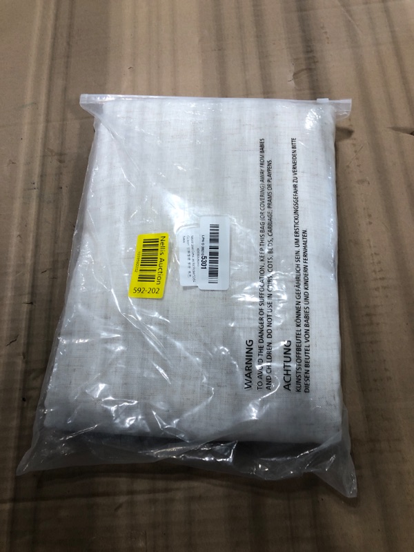 Photo 1 of 100% Blackout Shield Linen Blackout Curtains for Bedroom 96 Inches Long, Back Tab/Rod Pocket Living Room Drapes, Thermal Insulated Blackout Curtains 2 Panels Set, 50" W x 96" L, Beige