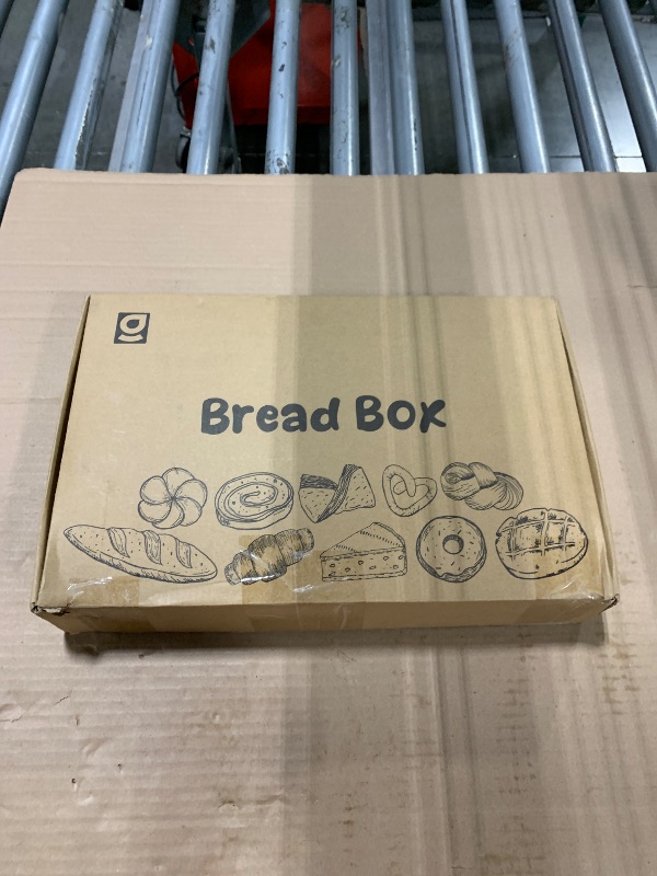 Photo 1 of ***MISSING INSTRUCTIONS***Goozii Black Bread Box for Kitchen Countertop, Vintage Wooden Counter Breadbox, Homemade Bread Storage Container for Sourdough Loaf, Small Farmhouse Corner Kitchen Countertop Organizer for Cabinet