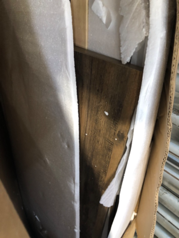 Photo 1 of ***SCREWS MISSING***
LINSY Wood Bed Frame, Queen Bed Frame with Headboard LED, Wooden Platform Frames with Charging Station, No Box Spring Needed, Easy Assembly, Rustic Brown