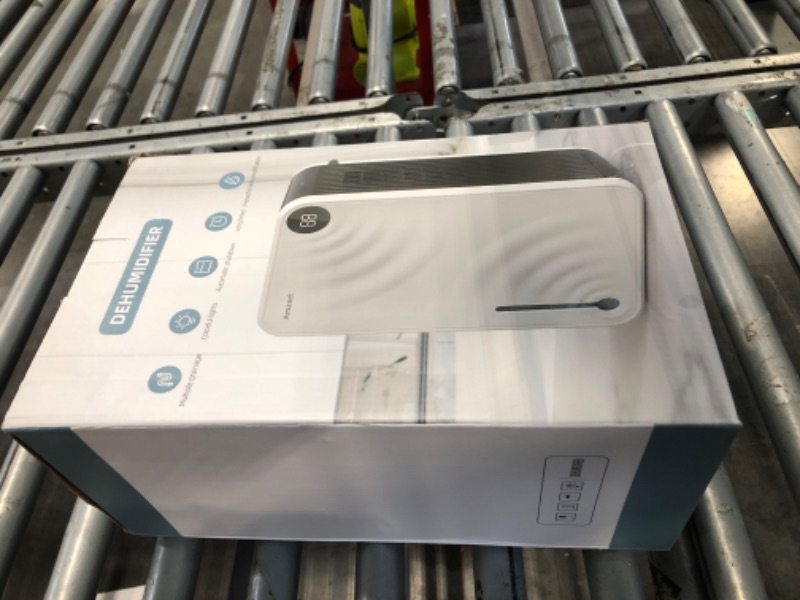 Photo 1 of **MISSING HOSE*** Dehumidifier, Dehumidifiers for Home (1000 sq.ft), 98 OZ Dehumidifier for Basement Bathroom Bedroom, Auto Shut Off Dehumidifiers, Timer Setting, Digital Display, Drain Hose, 7 Colors Light, White
