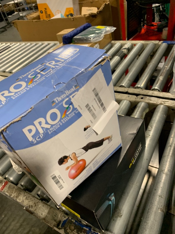 Photo 1 of THERABAND Exercise Ball, Professional Series Stability Ball with 75 cm Diameter for Athletes 6'2" to 6'8" Tall, Slow Deflate Fitness Ball for Improved Posture, Balance, Yoga, Pilates, Core, Blue