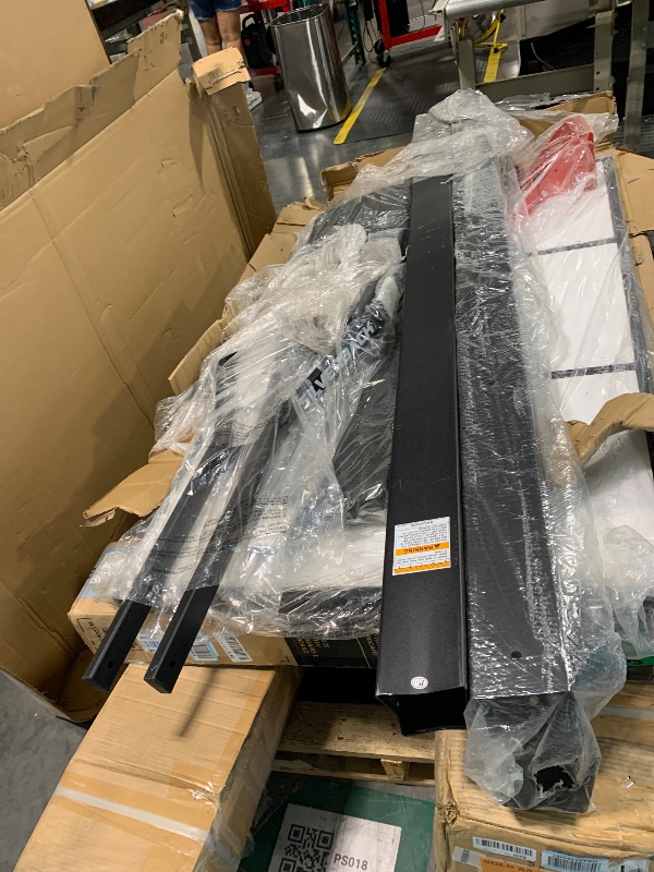Photo 1 of **BOX IS DAMAGED AND XXL** Silverback 54" In-Ground Height Adjustable Basketball System with Tempered Glass Backboard, Pro-Style Breakaway Rim, and Backboard Pad