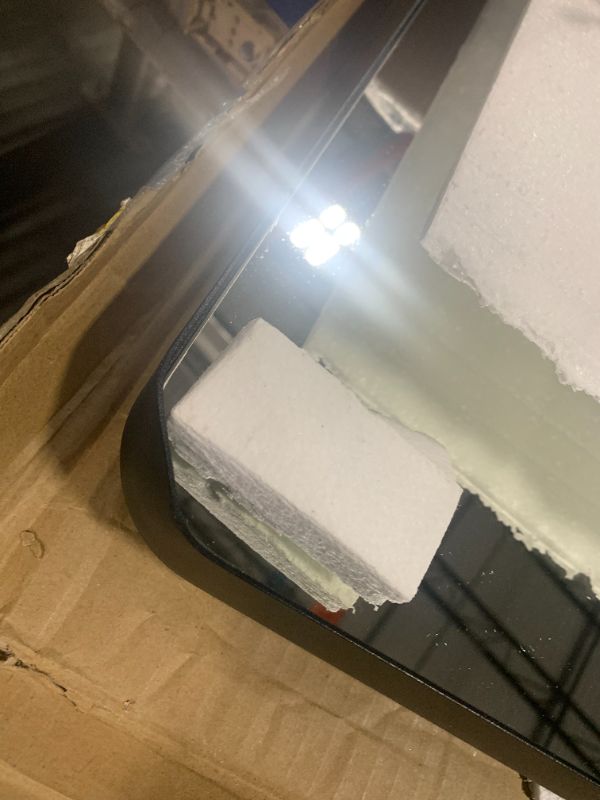 Photo 1 of *MINOR DAMAGE* JISOSO 24X36 Inch Black Bathroom Mirror, Black Metal Framed Mirror for Wall, Rounded Rectangle Matte Bathroom Vanity Mirror with Tempered Glass, Anti-Rust, Horizontal/Vertical