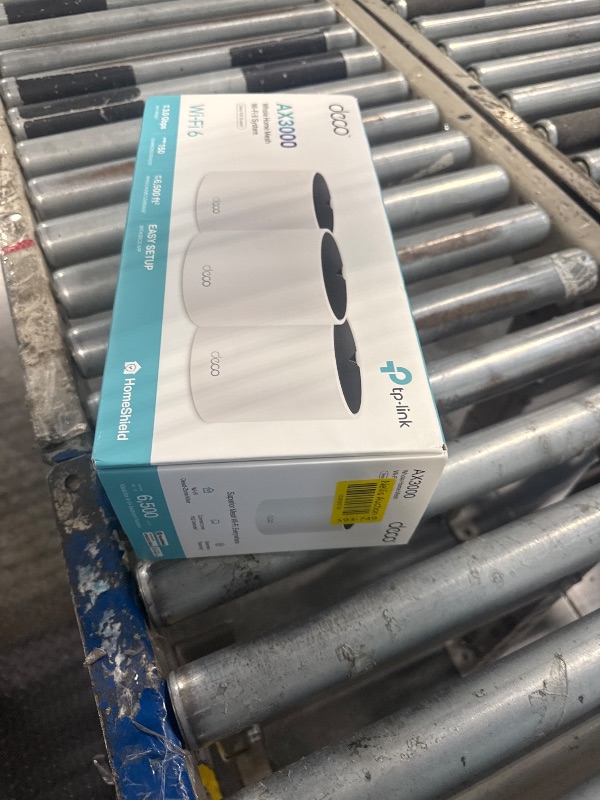 Photo 1 of *** THE 3 CHARGERS ARE MISSING *** TP-Link Deco X55 AX3000 WiFi 6 Mesh System - Covers up to 6500 Sq.Ft, Replaces Wireless Router and Extender, 3 Gigabit Ports per Unit, Supports Ethernet Backhaul, Deco X55(3-Pack)