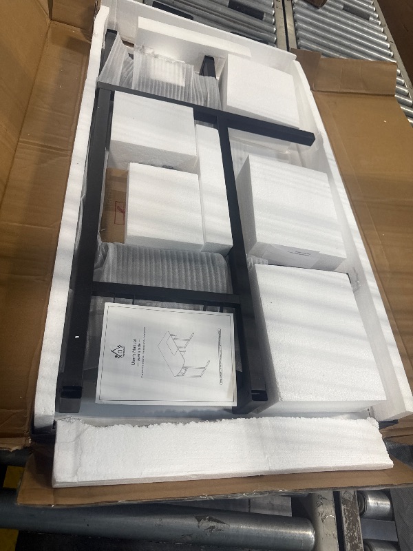 Photo 1 of Vividwood Portable Folding Sewing Table, Multipurpose Sewing Machine Table with Adjustable Shelf (Warm White)