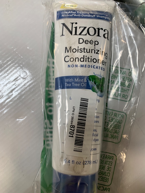 Photo 1 of Nizoral Deep Moisturizing Conditioner with Mint & Tea Tree Oil for All Hair Types - Free of Sulfates, Parabens, Artificial Fragrances and Dyes, 9.4 oz