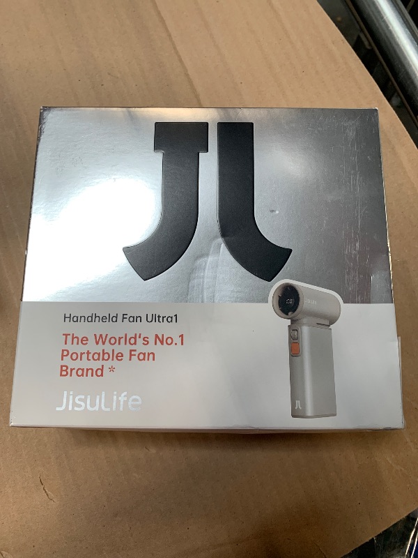 Photo 1 of JISULIFE Portable Handheld Turbo Fan, 100 Speeds Adjustable Mini Personal Fan, 9000mAh USB Rechargeable Battery Operated, LED Display, Metal Shell with Accessories Gifts for Men Women Travel- Grey