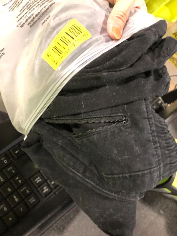 Photo 1 of ***USED****TOPMAN Mens Linen Casual Dress Pants Elastic Drawstring Waist Lightweight Summer Beach Pants with Pockets, Black, US (36) L