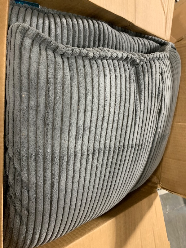 Photo 1 of **CUSHIONS ONLY***LINSY Futon Sofa Bed Couch Corduroy Futon with Adjustable Backrest Comfy Loveseat Convertible Folding Sleeper Sofa Couches for Small Spaces Living Room Apartment Office (Dark Grey)