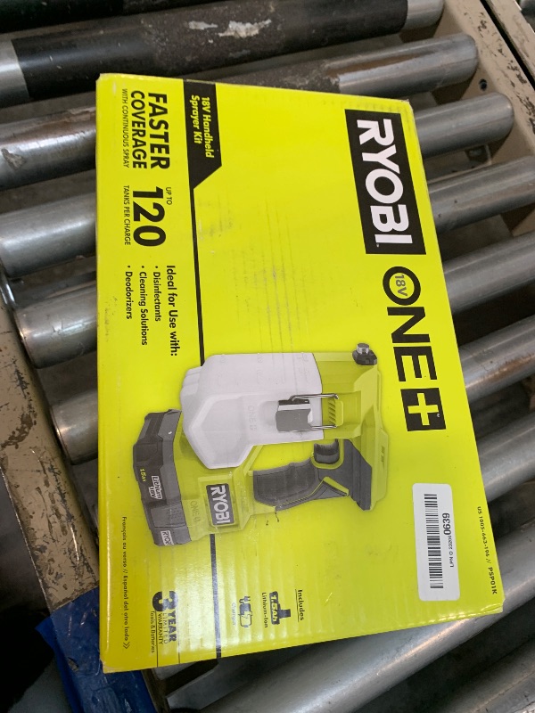 Photo 1 of **MISSING BATTERY**Ryobi One 18V Cordless Handheld Sprayer Kit with (1) 1.5 Ah Battery and Charger