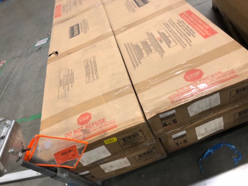 Photo 1 of ****INCOMPLETE SET, MISSING BOX 5 OUT OF THE 5, 4 BOX SET ONLY**** Backyard Discovery Woodridge Elite Cedar Wood Swing Set with Wave Slide, Clubhouse, Crawl Tunnel, Crow's Nest, Belt Swings, Trapeze, Rock Wall Ladder, Sandbox, Wrap-Around Porch, Deck, Out